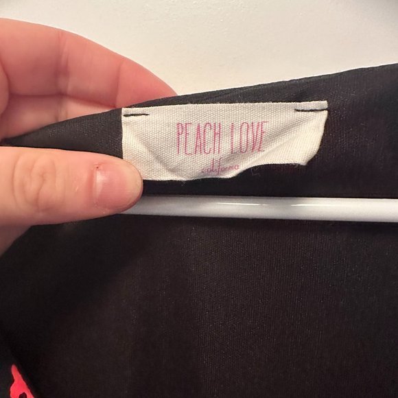 Floral Black & Pink Long Sleeve Peach‎ Love dress - Picture 5 of 5